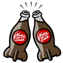 Sticker tagged Nuka Cola, Coka Cola
