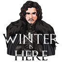 Sticker tagged text:Winter is here