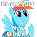Sticker tagged New Stickers, Oh my gosh New Stickers, Rainbow Dash, MLP