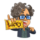 Sticker tagged lucky