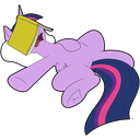 Sticker tagged 📚, Sleeping, Reading, Book, Twilight Sparkle