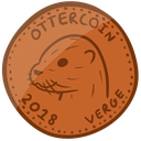 Sticker tagged text: ottercoin, text: 2018, text: verge
