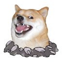 Sticker tagged doge, cute, dog, doggo, funny