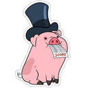 Sticker tagged top-hat, score