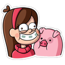 Sticker tagged mable, pines, mable pines, braces