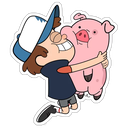 Sticker tagged hug, dipper, happy, embrace, dipper pines